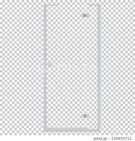 shower cabin isolated on transparent background, 3D illustration, cg render 130955712