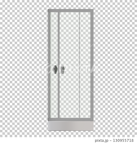 shower cabin isolated on transparent background, 3D illustration, cg render shower cabin isolated on transparent background, 3D illustration, cg render 130955718