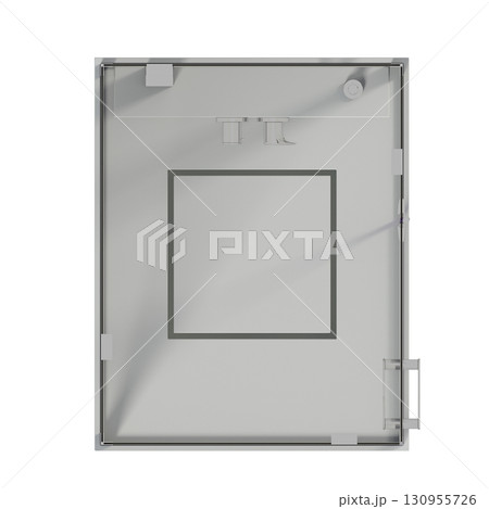 shower cabin isolated on transparent background, 3D illustration, cg render 130955726