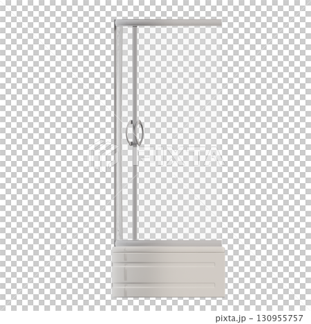 shower cabin isolated on transparent background, 3D illustration, cg render shower cabin isolated on transparent background, 3D illustration, cg render 130955757