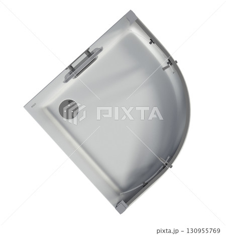 shower cabin isolated on transparent background, 3D illustration, cg render 130955769
