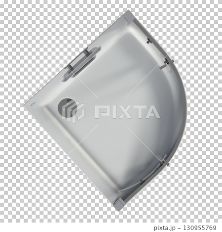 shower cabin isolated on transparent background, 3D illustration, cg render 130955769