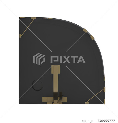 shower cabin isolated on transparent background, 3D illustration, cg render 130955777