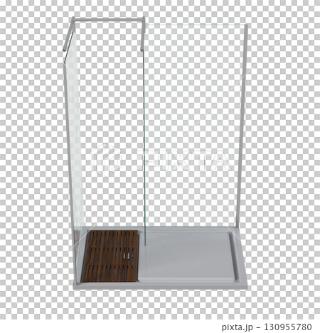 shower cabin isolated on transparent background, 3D illustration, cg render shower cabin isolated on transparent background, 3D illustration, cg render 130955780