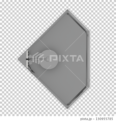 shower cabin isolated on transparent background, 3D illustration, cg render shower cabin isolated on transparent background, 3D illustration, cg render 130955785