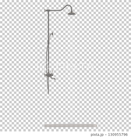 shower cabin isolated on transparent background, 3D illustration, cg render shower cabin isolated on transparent background, 3D illustration, cg render 130955796