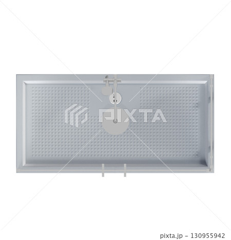 shower cabin isolated on transparent background, 3D illustration, cg render 130955942