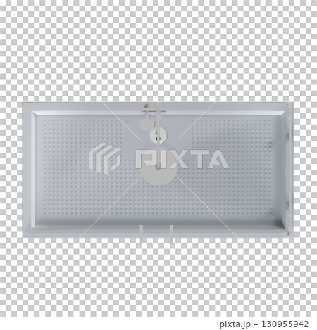 shower cabin isolated on transparent background, 3D illustration, cg render 130955942