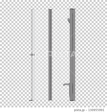 shower cabin isolated on transparent background, 3D illustration, cg render 130955991