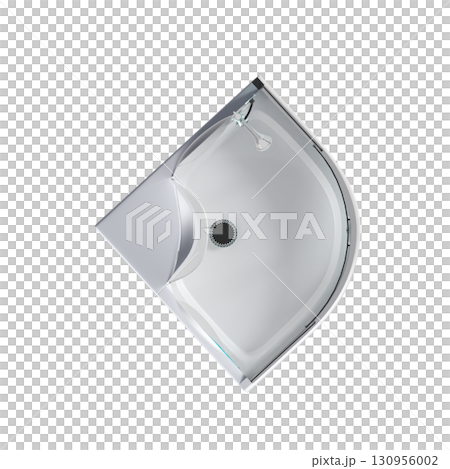 shower cabin isolated on transparent background, 3D illustration, cg render shower cabin isolated on transparent background, 3D illustration, cg render 130956002