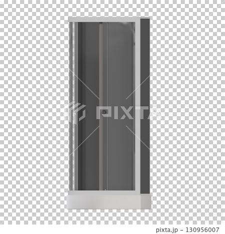 shower cabin isolated on transparent background, 3D illustration, cg render shower cabin isolated on transparent background, 3D illustration, cg render 130956007