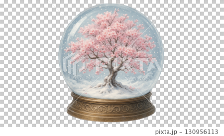 スノードームの中に桜 スノードームの中に桜 130956113