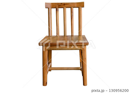 Brown wooden chair isolated on white background Brown wooden chair isolated on white background 130956200