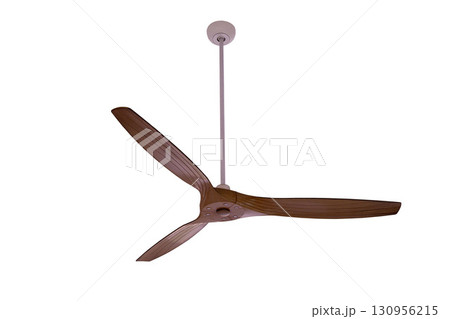 Electric ceiling fan isolated on white background Electric ceiling fan isolated on white background 130956215