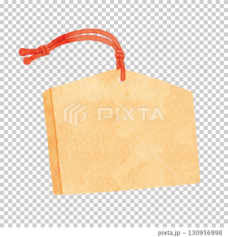 Blank Japanese Ema Illustration 130956998