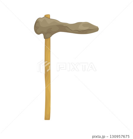 Illustration of old axe 130957675