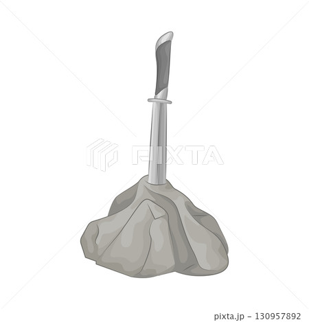Illustration of old sword 130957892