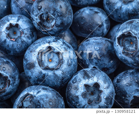 Blueberry background close up.Macro shot 130958121