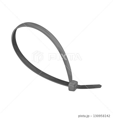 Illustration of cable tie 130958142