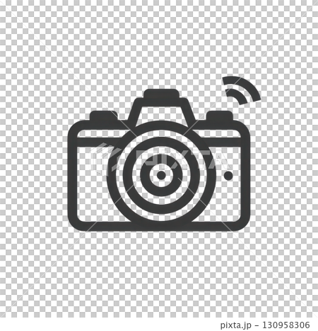 Icon of a camera with aperture symbol, representing photography and visual storytelling in digital art. Isolated on transparent background. PNG, cutout Icon of a camera with aperture symbol, representing photography and visual storytelling in digital art. Isolated on transparent background. PNG, cutout 130958306