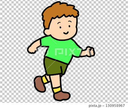 A boy who runs with a smile A boy who runs with a smile 130958967