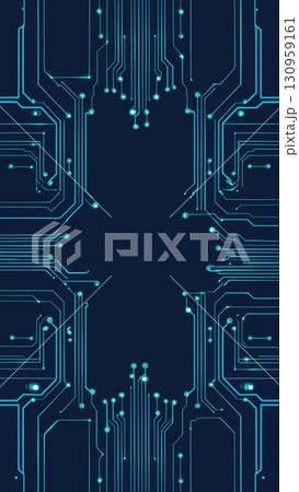 Abstract technology background with glowing circuitry patterns in deep navy blue Abstract technology background with glowing circuitry patterns in deep navy blue 130959161