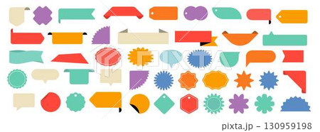 Colorful Sale and Offer Tags Set Discount Labels, Price Tags, and Banner Colorful Sale and Offer Tags Set Discount Labels, Price Tags, and Banner 130959198