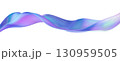 3D liquid wave with abstract glass ribbon effects and iridescent fluid textures. Holographic gradient flows in blue-purple for contemporary wallpapers. Neon spectral swirls or minimal ink spirals. 130959505