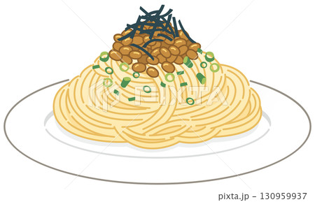 和風納豆パスタ（フォークなし） 130959937