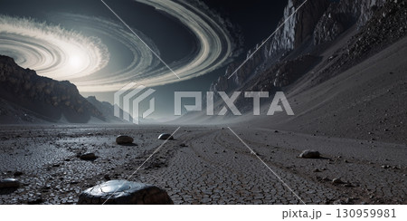 地球外惑星の風景のイメージ AI生成画像 地球外惑星の風景のイメージ AI生成画像 130959981