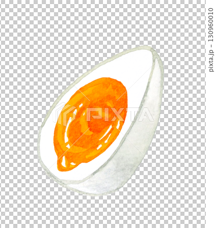 半熟蛋（溏心蛋）手繪水彩插畫雞蛋料理 130960010