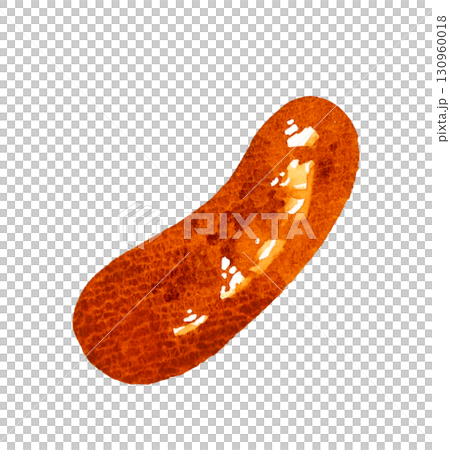 Grilled sausages hand-drawn watercolor illustration Grilled sausages hand-drawn watercolor illustration 130960018