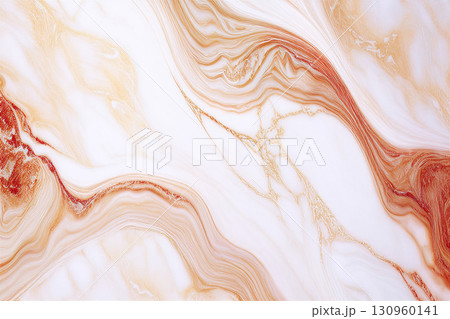 背景素材 高級感のあるベージュ、ブラウンの大理石 130960141