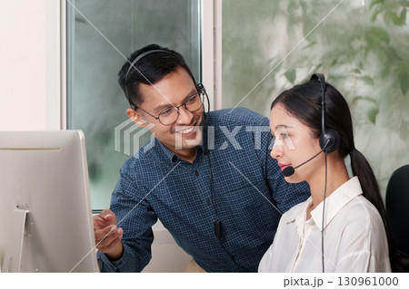 Call Center Agents Providing Technical Support to Customers 130961000