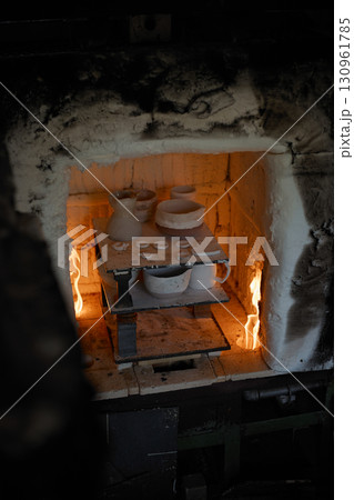 Many rustic clay in the kiln Many rustic clay in the kiln 130961785