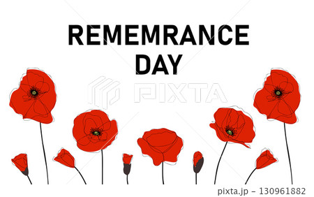 Remembrance Day banner.  130961882