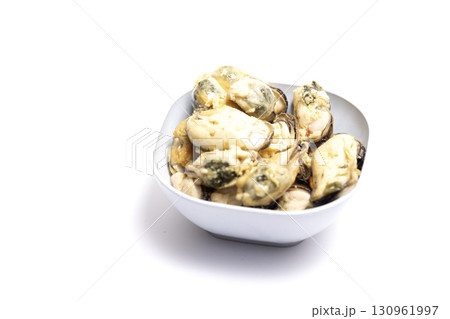 Close-up boiled mussels seafood, samui thailand 130961997