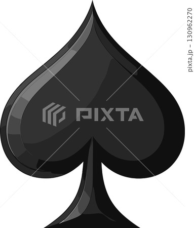 立体的なスペードマークのイラスト 立体的なスペードマークのイラスト 130962270