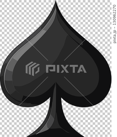 立体的なスペードマークのイラスト 立体的なスペードマークのイラスト 130962270