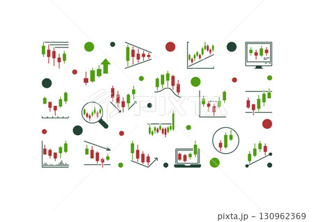 Digital Currency Investment vector horizontal illustration or banner in flat style Digital Currency Investment vector horizontal illustration or banner in flat style 130962369