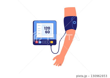 Illustration of Blood Pressure Measurement Illustration of Blood Pressure Measurement 130962853