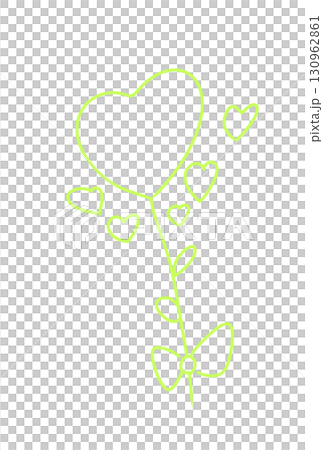 ハートの線画 130962861