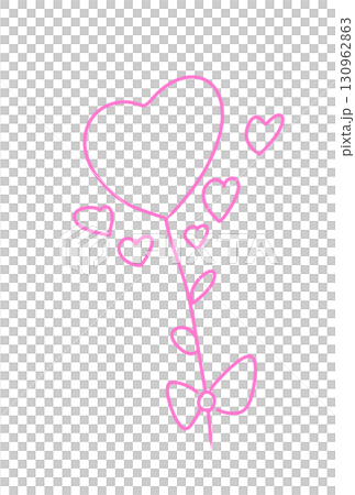 Line drawing of heart 130962863