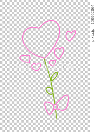 ハートの線画 130962864
