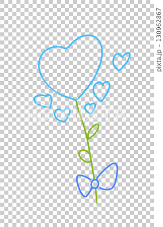 ハートの線画 130962867