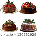 クリスマスのチョコレートケーキ 130962929