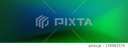 Abstract gradient background with smooth color transitions from deep blue to vibrant green, featuring a subtle grainy texture for a modern and artistic feel. 130963379