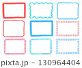 いろいろな線のフレームセット 130964404