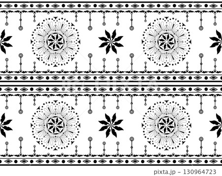 Ethnic Mandala Seamless Pattern, Arabic and Tribal Style 130964723