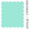 雲みたいなもくもくの四角形緑 130965460
